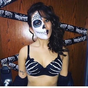 Hand-made Skeleton Push-up Bra